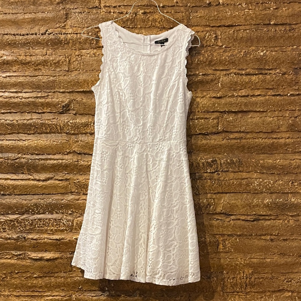 City Studio White Lace Mini Dress